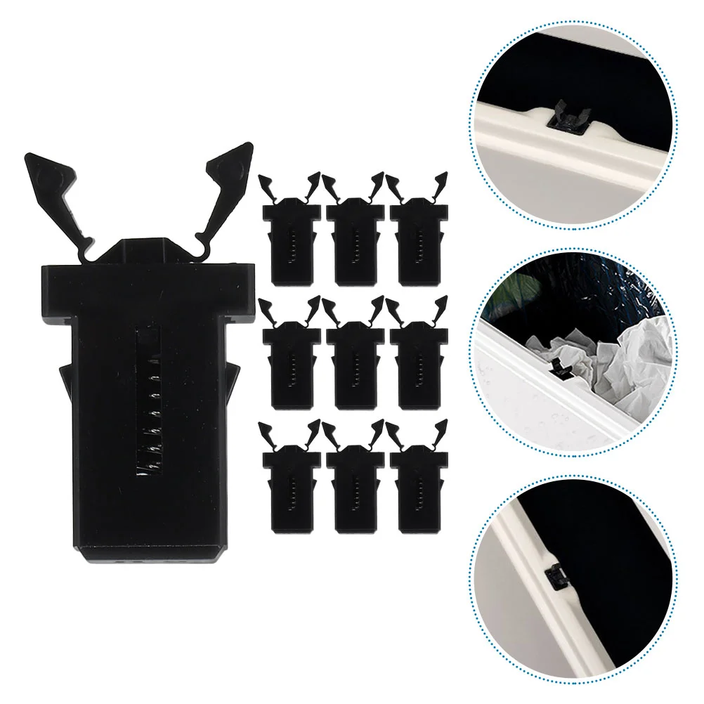 

10 Pcs Switch Lock Trash Can Press Buckles Accessories Self-locking Waste Bin Latch Garbage Trashcan Office