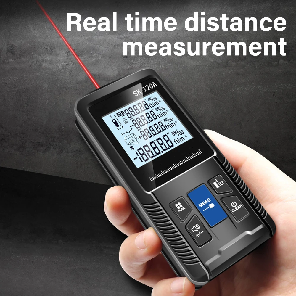 Imagem -03 - Handheld Electron Infrared Range Finder Medidor de Distância Laser Rangefinder Tape Build Medida Dispositivo Régua Teste Ferramenta 40m 50m