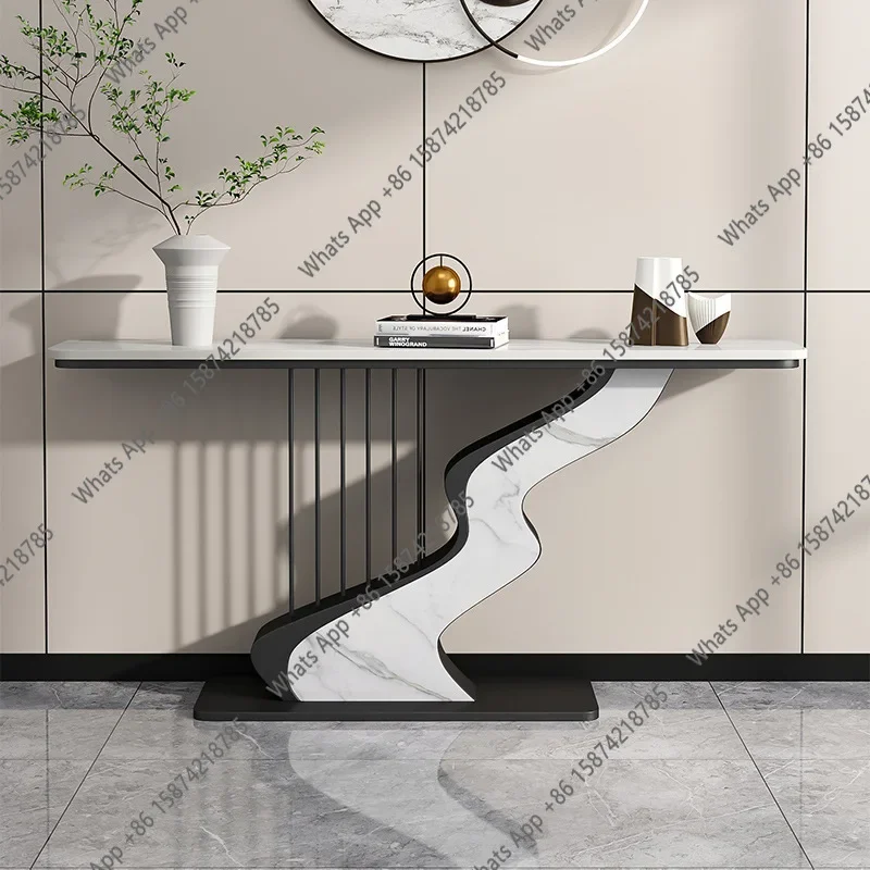 JCreative Rock Slab Entrance Table Light Luxury Simple Entrance Table Fashion Art End View Table Foyer Wall Decoration Entrance