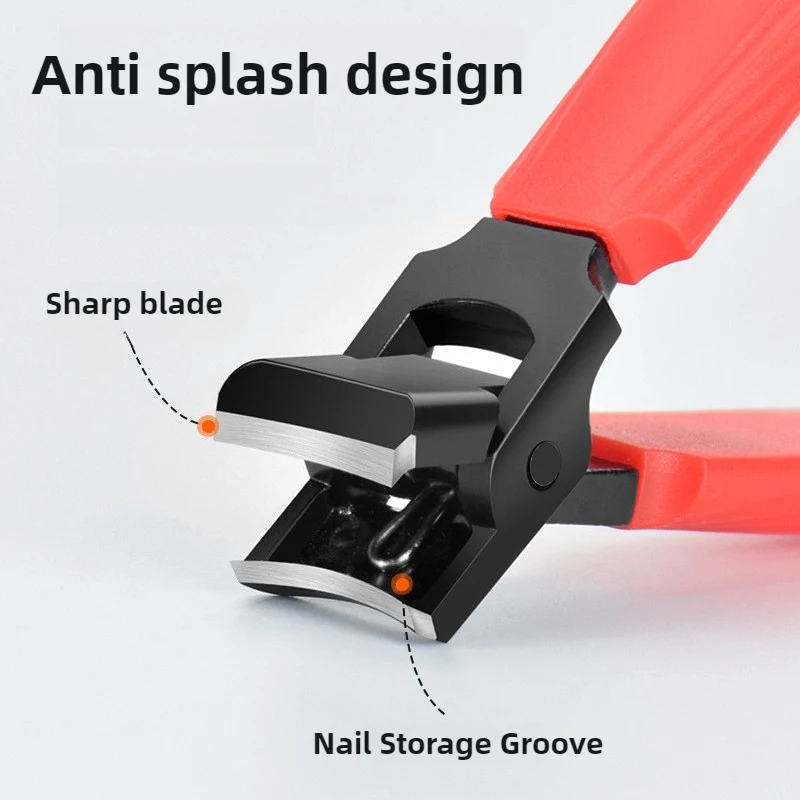 Cortauñas abierto grande, cortaúñas con borde afilado, cortaúñas de acero inoxidable para manicura y pedicura