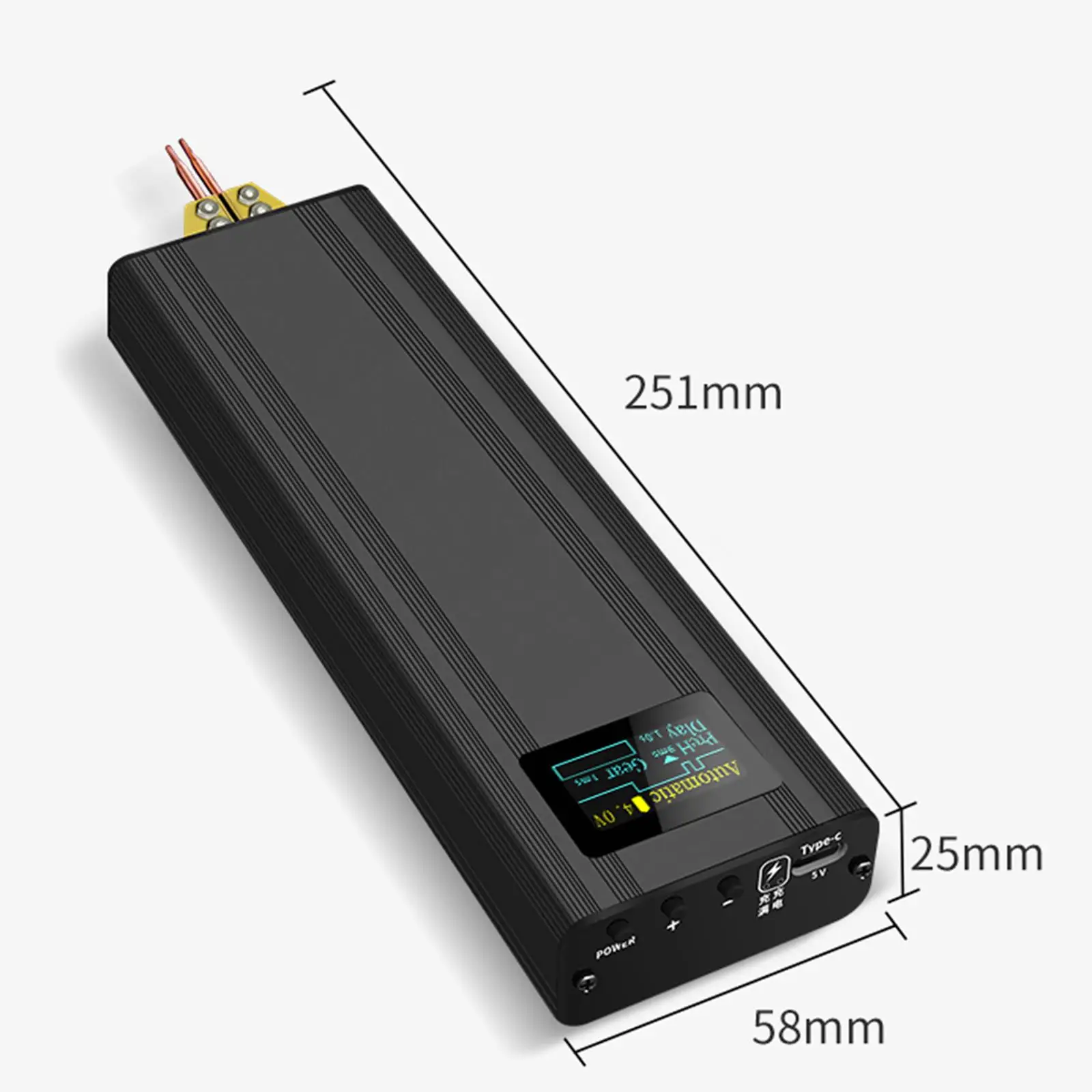 LCDスクリーン付きハンドヘルドニッケルシート溶接機,0.1〜0.2mm