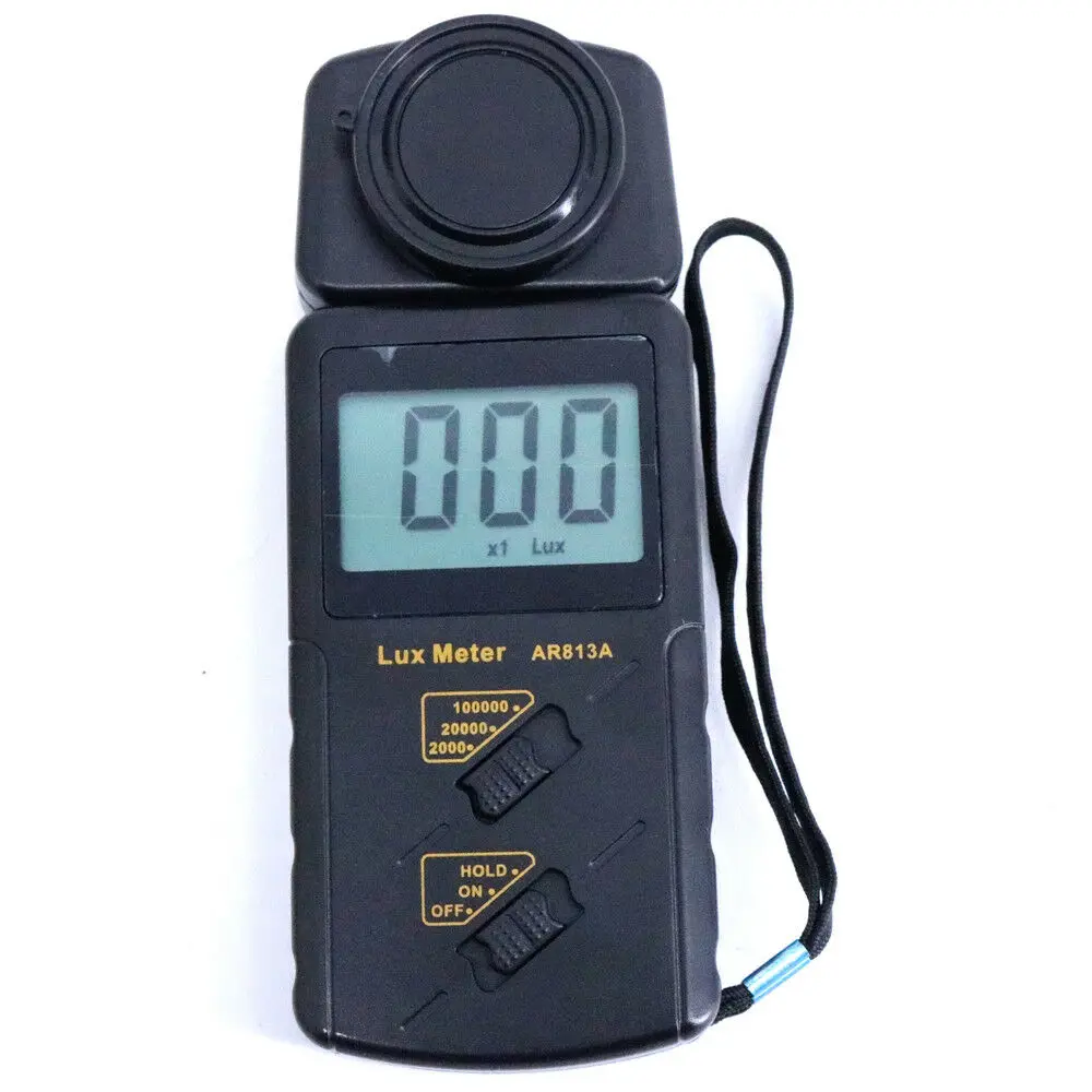 AR813A Digital Lux Meter LCD Display Light Meter Illuminometer Brightness Detector