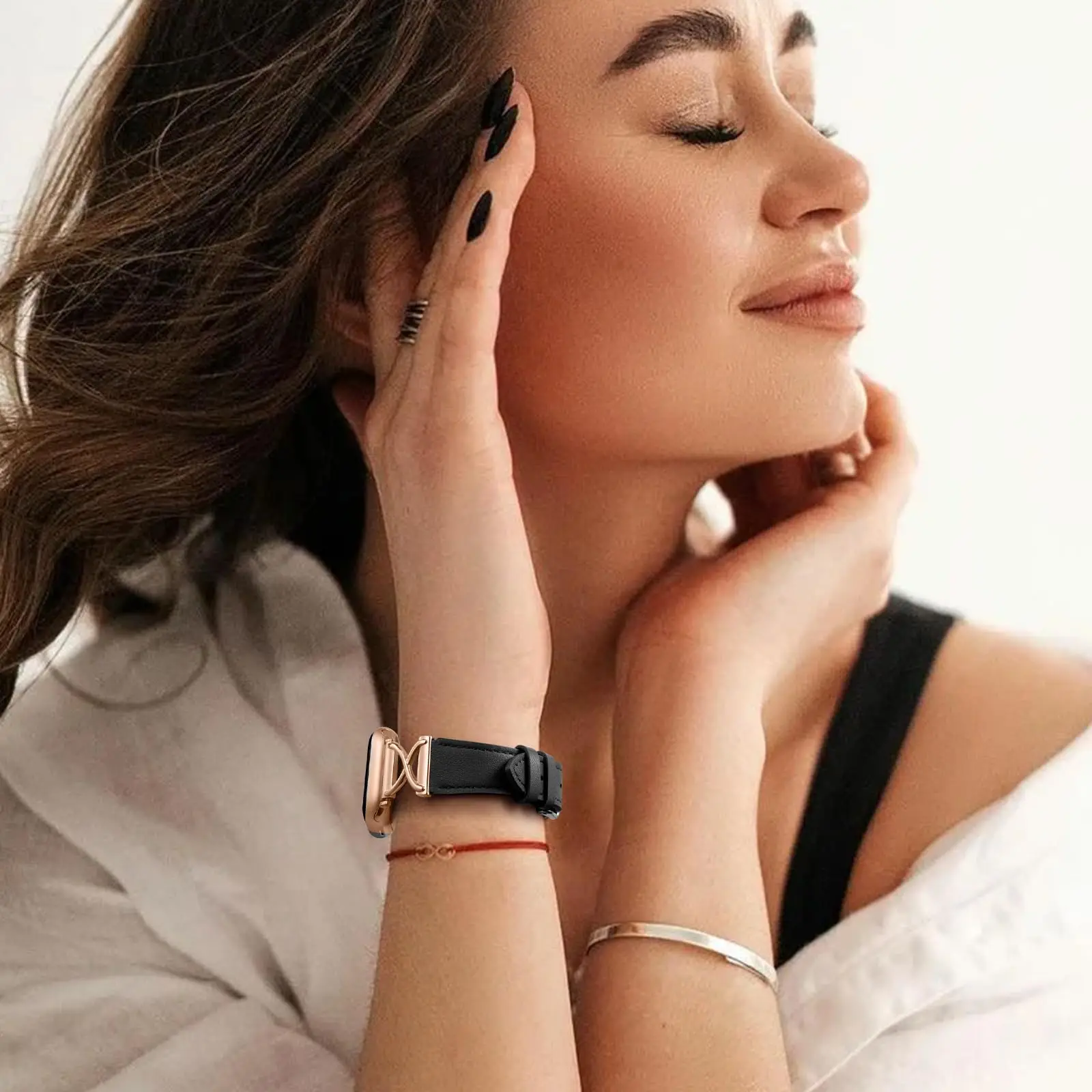Lederband für Apple Watch Ultra 3/2/1 Band Damen 49 mm 42 mm 44 mm 45 mm 40 46 mm Luxusarmband für IWatch 11 10 9 8 7 6 SE Correa – Detail 8