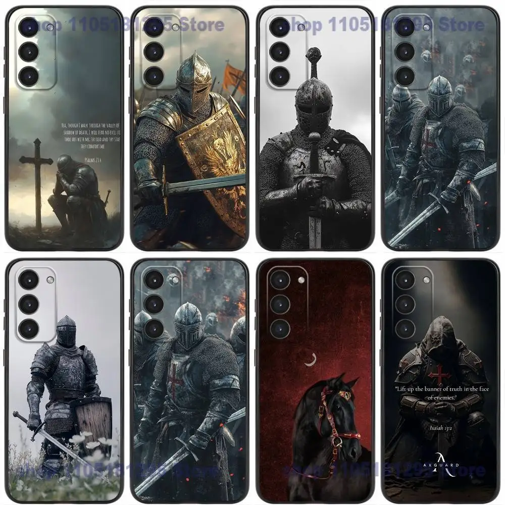 

Knights templar Phone Case For Samsung Galaxy A20,21s,22,31,32,52,53,72,73,80,91 Soft Liquid Silicone Black Cover
