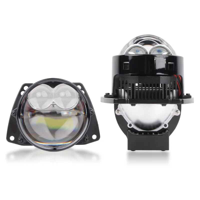 

150W 3-Inch Dual-Lens Laser Beam LED Headlight Bulb – Compact Bi-Beam Car Accessories for Motorcycle/Auto
