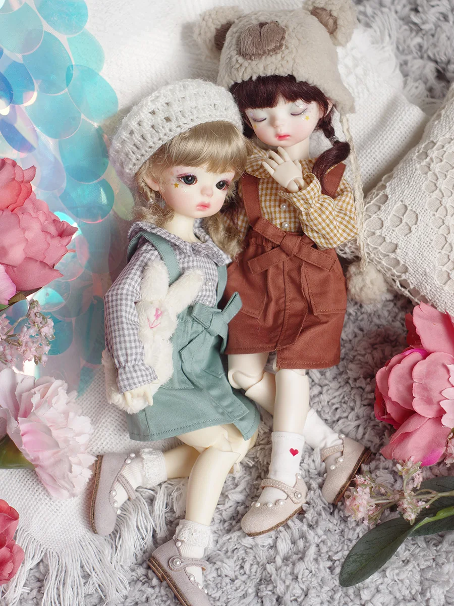 BJD Clothes Doll Afternoon Tea Small Set Shirt Strap Skirt Two-piece Suit For 1/6 BJD YOSD Doll Accessories