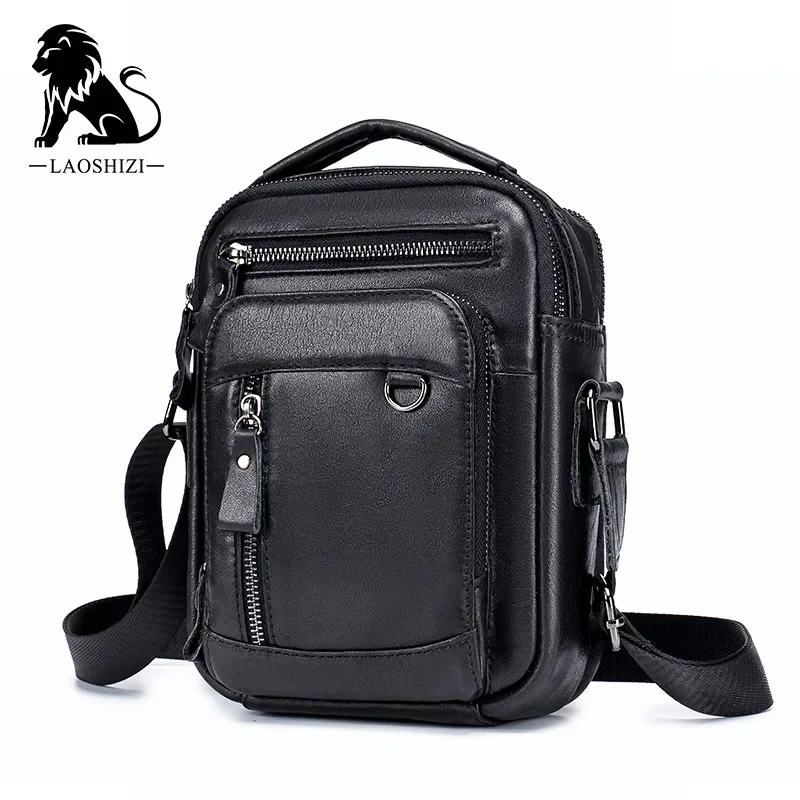 New Genuine Leather Men\'s Shoulder Bags Messenger Bag for Men Crossbody Bags Small Man Designer Handbag Male