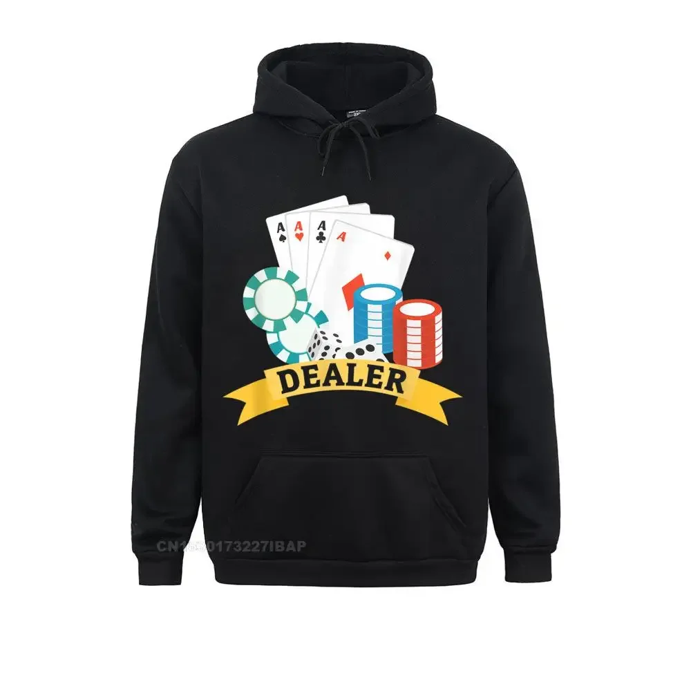 

Casino Dealer Hoodie Chips Cards Poker Hoodies Hip Hop Vintage Long Sleeve Women Sweatshirts Holiday Clothes Sweater