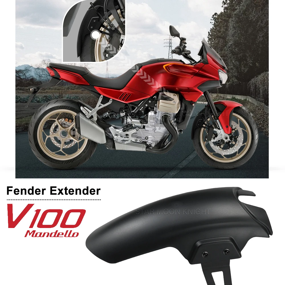 

Front Fender Extensions For Moto Guzzi V 100 V100 Mandello S 2022- Motorcycle Fender Extender Splash-proof Cover