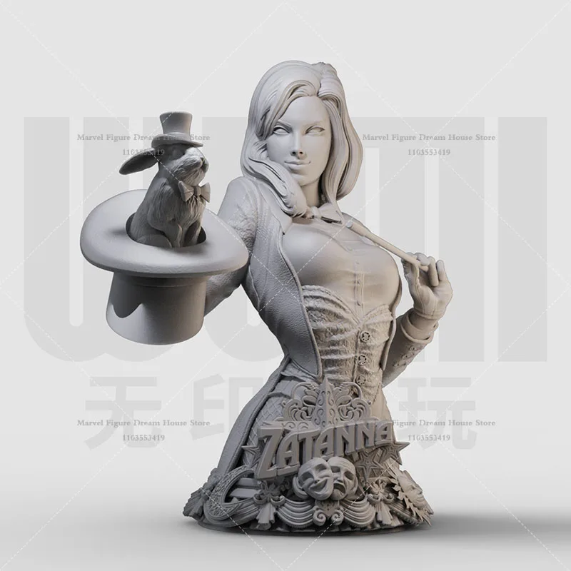 1/16 1/10 1/6 Scale DC Zatanna Justice League of America Superhero Irony Magic DIY White Bust GK 3D Resin Un-panited Female Doll