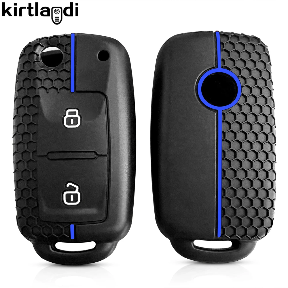 For VW Volkswagen Jetta Passat Polo Bora Golf 4 5 6 Touran Caravelle Skoda Fabia Ligier Octavia Seat Toledo Car Key Case Cover