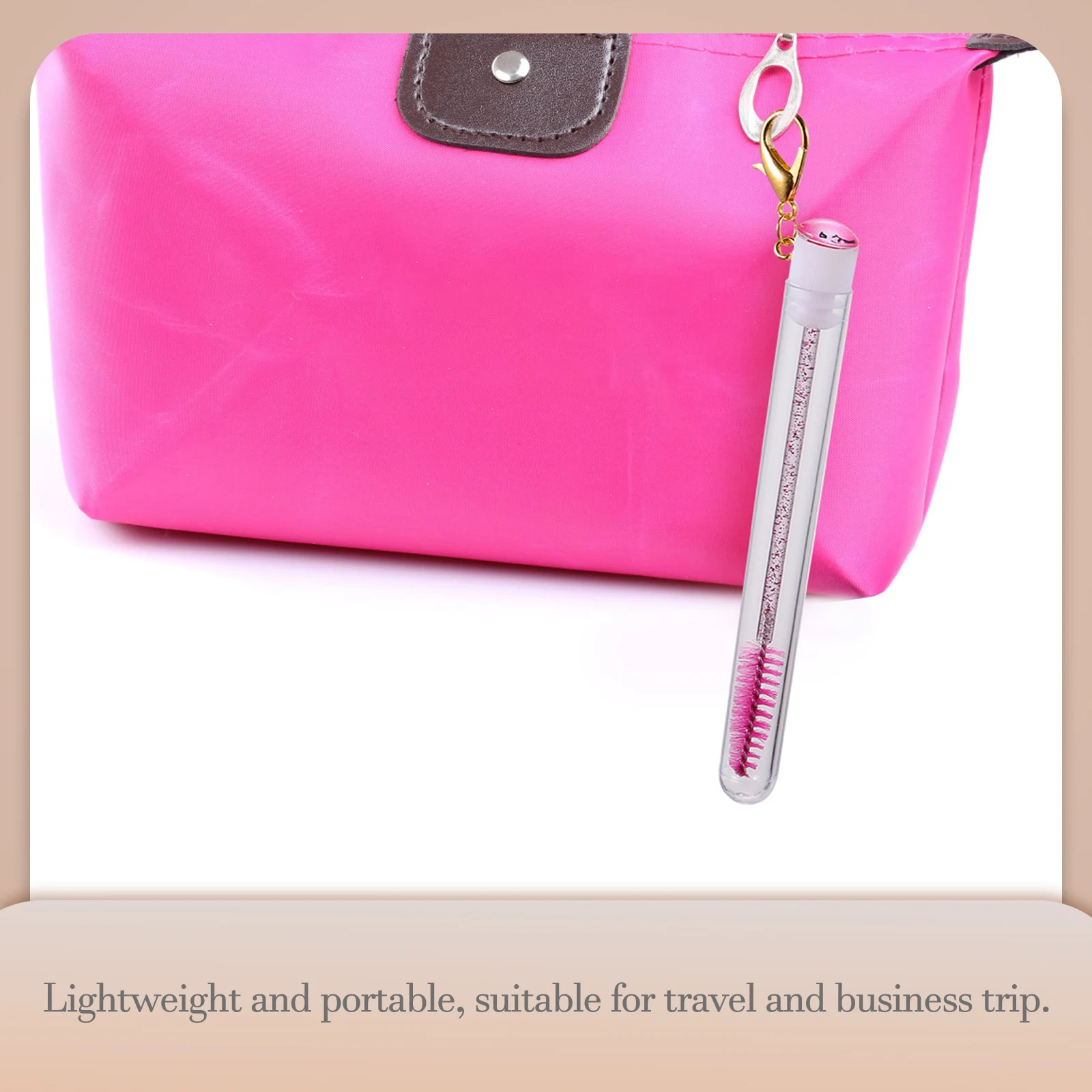 

4Pcs Eyelash Brush Keychain Small Mascara Tool Lightweight Portable Makeup Accessories Women Dispenser Travel Eyelash Brow Comb