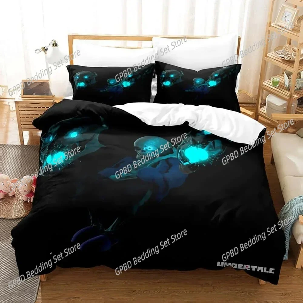 3d Cartoons Undertale Sans Bedding Set Bedroom Soft Modern Bedspreads Comefortable Kids Duvet Cover Quilt Cover And Pillowcase