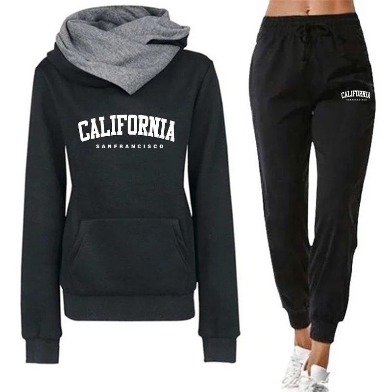 Comfort Women's Hoodie Tracksuit 2026 Casual Sweatshirts Outdoors Sports Jogging Woman Clothes Autumn Winter Single Tops Pants