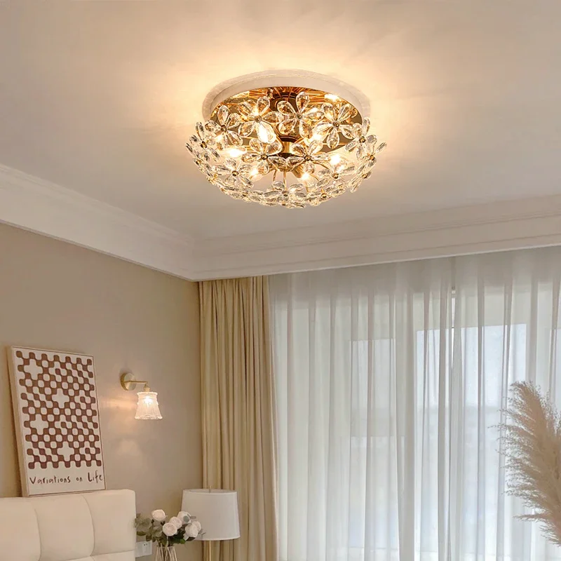 Потолочный светильник для спальни, дизайнерский хрустальный декоративный атмосферный светильник для комнаты