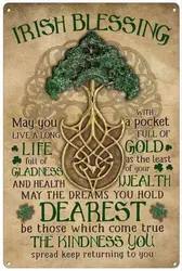 Retro Metal Tin Sign 8 X 12 Inches Irish Blessing Home Decoration Art Poster ...