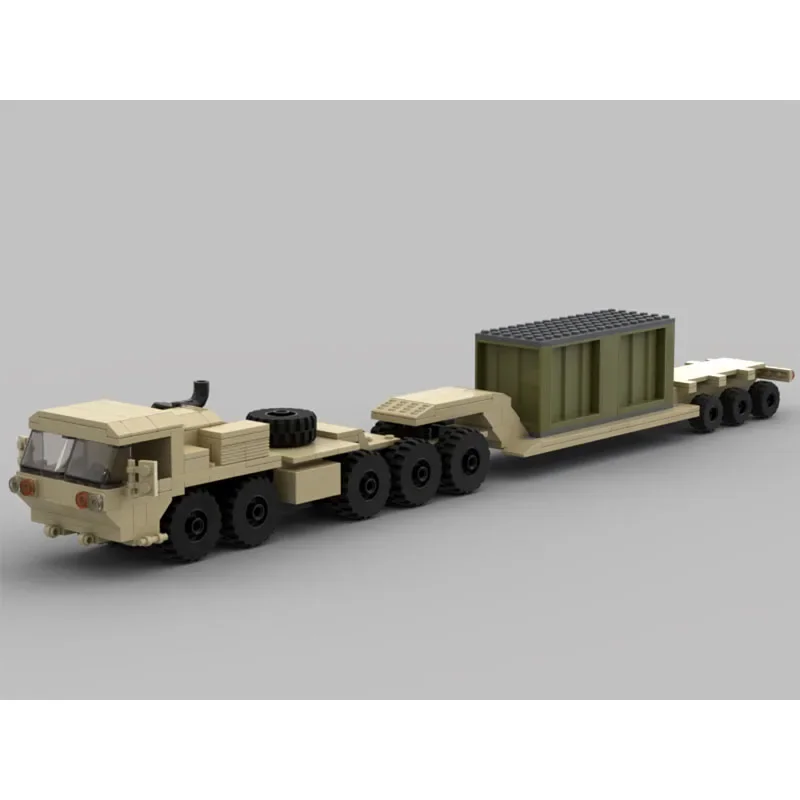 Klocki MOC- 194902   Transporter wojskowy 10x10 ciężarówka 382 szt. Model zabawkowy dla chłopca prezent urodzinowy dla dzieci zabawki świąteczne