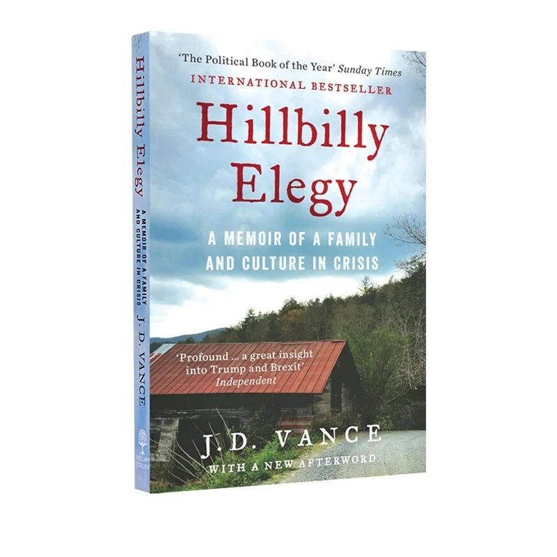 

Hillbilly Elegy от J.D.Vance A Memoir семьи и культуры в книге Carisis в мягкой обложке на английском языке