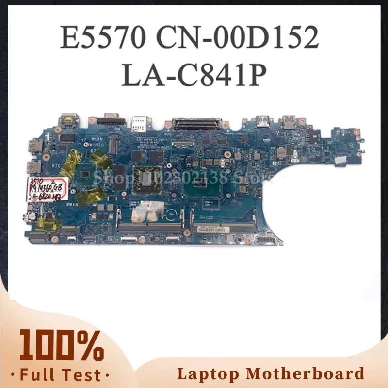 

LA-C841P High Quality Mainboard CN-00D152 00D152 0D152 For 3510 E5570 Laptop Motherboard W/ I5-6300HQ CPU 100% Working Well