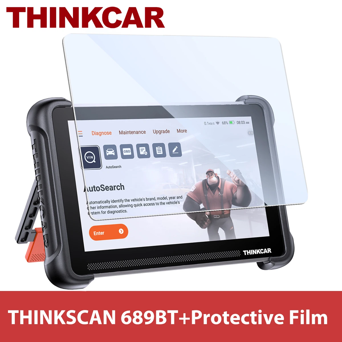 THINKCAR THINKSCAN 689BT Video Scope OBD2-diagnostiek Alle systeemdiagnose ECU-codering Bidirectioneel CANFD DOIP Levenslang gratis