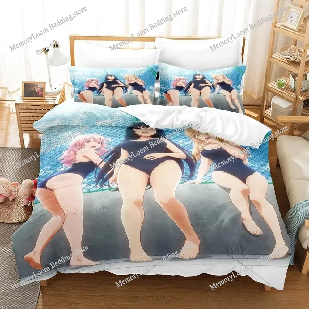 

3d Print Kawaii Anime My Life As Inukai-san’s Dog Bedding Set Cartoon Anime Three-piece Set Adult Kid Bedroom Duvet Cover Sets