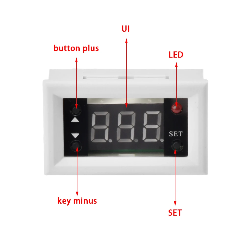 DC 5V/12V/24V Mini LED controlador de temperatura Digital interruptor refrigeración/salida de relé de Control de calefacción