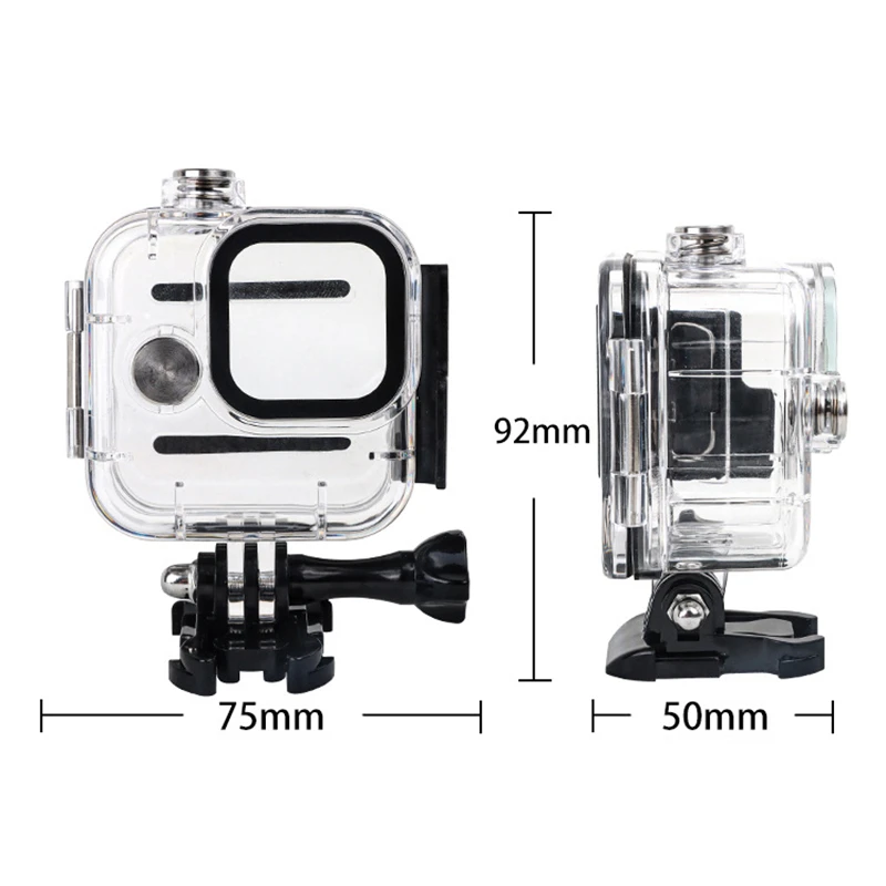 45m Waterproof Case for Gopro Hero 11 Mini Black Dive House Sports Camera Diving Protective Shell Filter for GoPro 11 10 9 Black