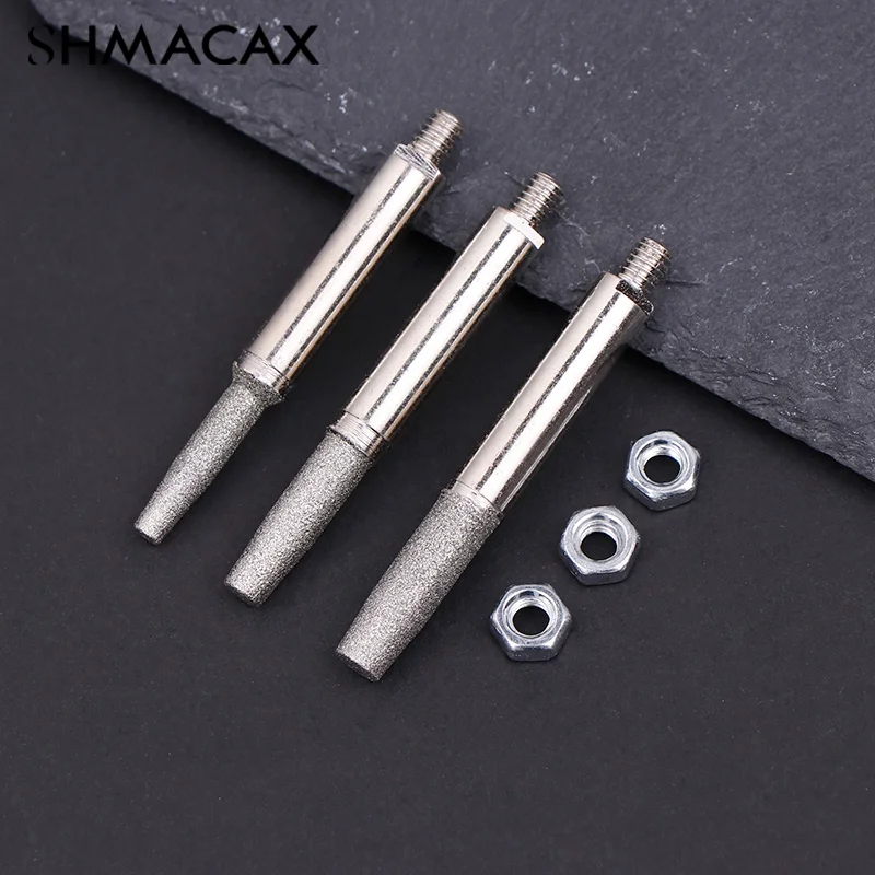 3pcs/set Chainsaw Sharpener Parts Diamond Coated Grinding Head Cylindrical Burr 4/5/6mm File Grinding Tools