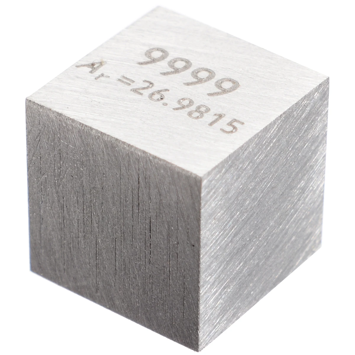 1pcs 99.99% 고순도 알루미늄 합금 요소 큐브 10mm 금속 밀도 큐브 조각 요소 주기율표 큐브
