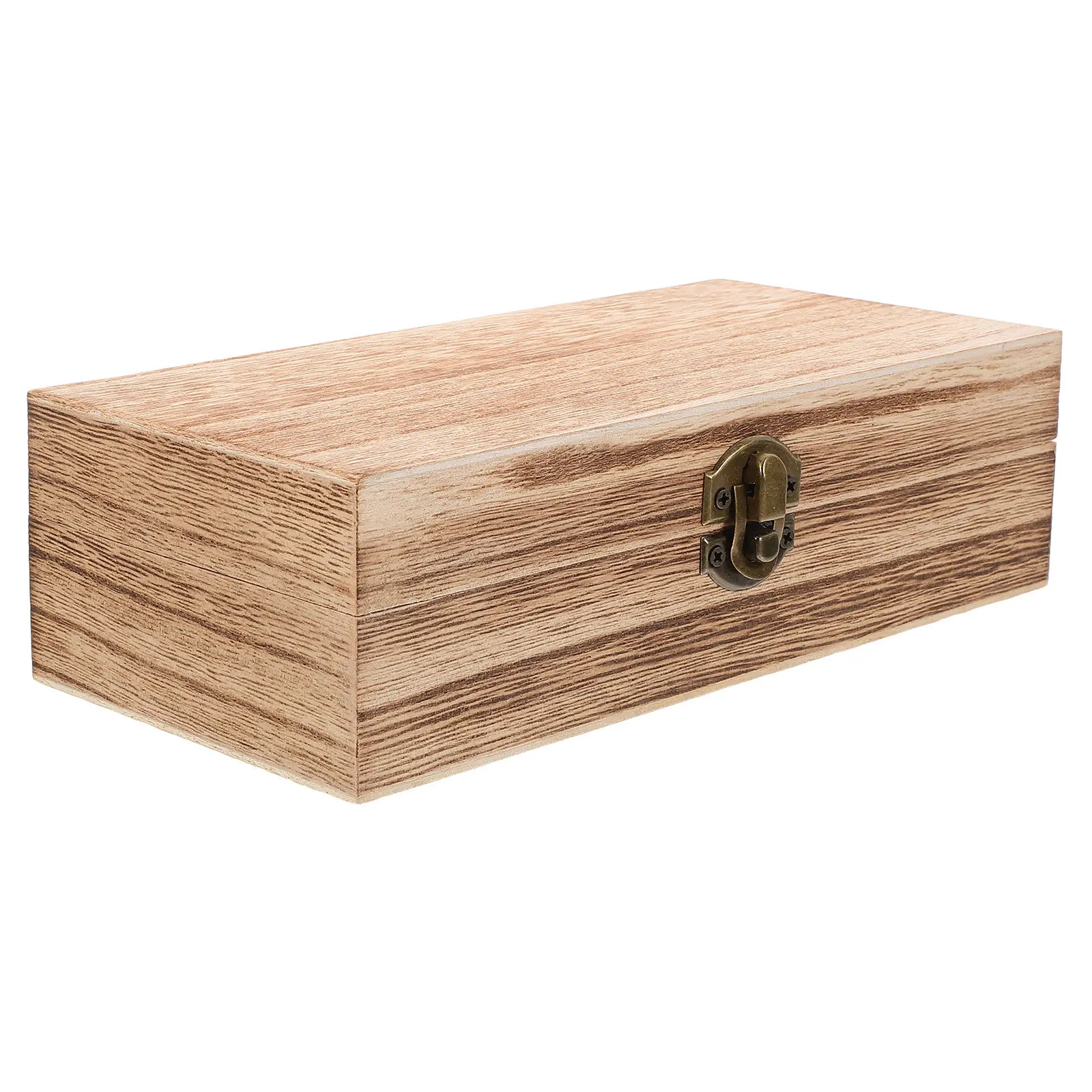 

Прямоугольная шкатулка для украшений, деревянный контейнер для хранения колец, сережек, аксессуаров, маленькая деревянная коробка с крышкой, шкатулка для драгоценностей