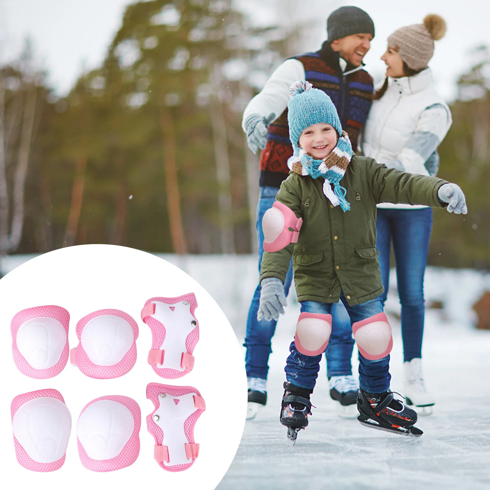 

Knee Pads Elbow Pads Wrist Guards Protective Gear Kids Cycling Skateboarding Adjustable Straps Plastic Shell Gifts Multi Sports