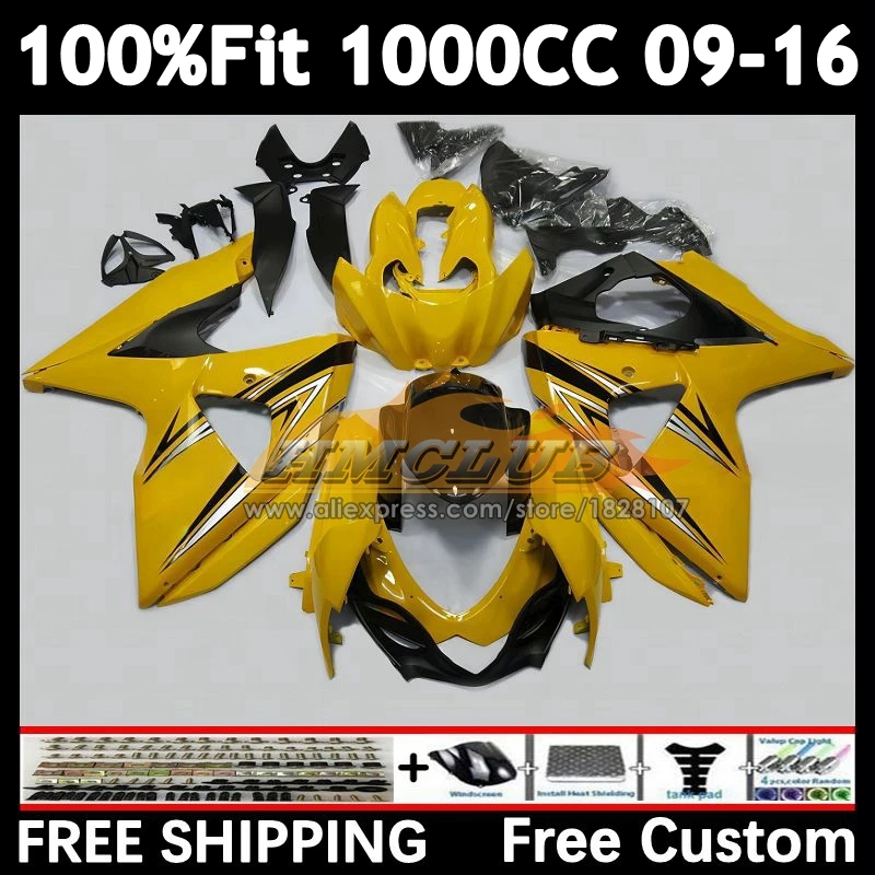 Injection Body For SUZUKI GSXR-1000 yellow stock K9 1000CC 09 10 11 12 31No.78 GSXR 1000 CC GSXR1000 2013 2014 2015 2016 Fairing