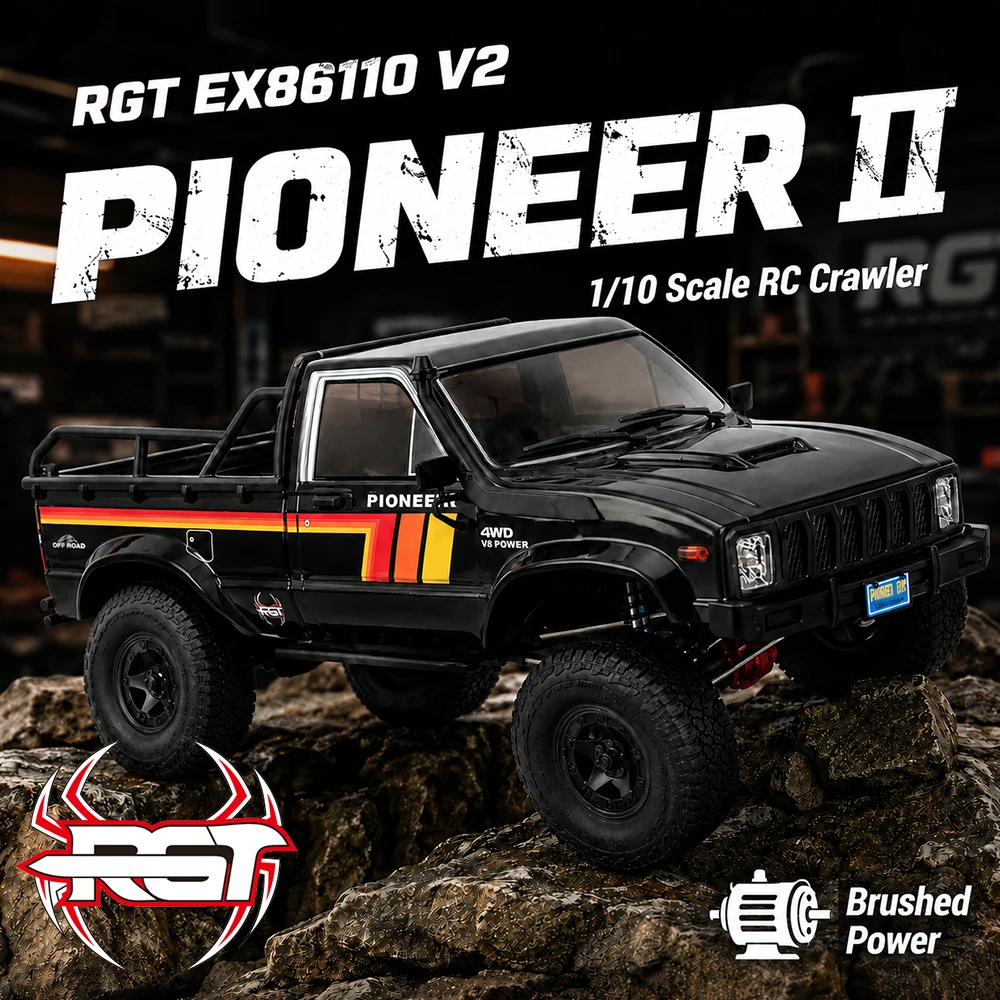 RGT PIONEER II EX86110 V2 Brushed 4WD 1/10 RC Elektrisches Ferngesteuertes Modellauto Offroad-Crawler Erwachsenen-Spielzeug