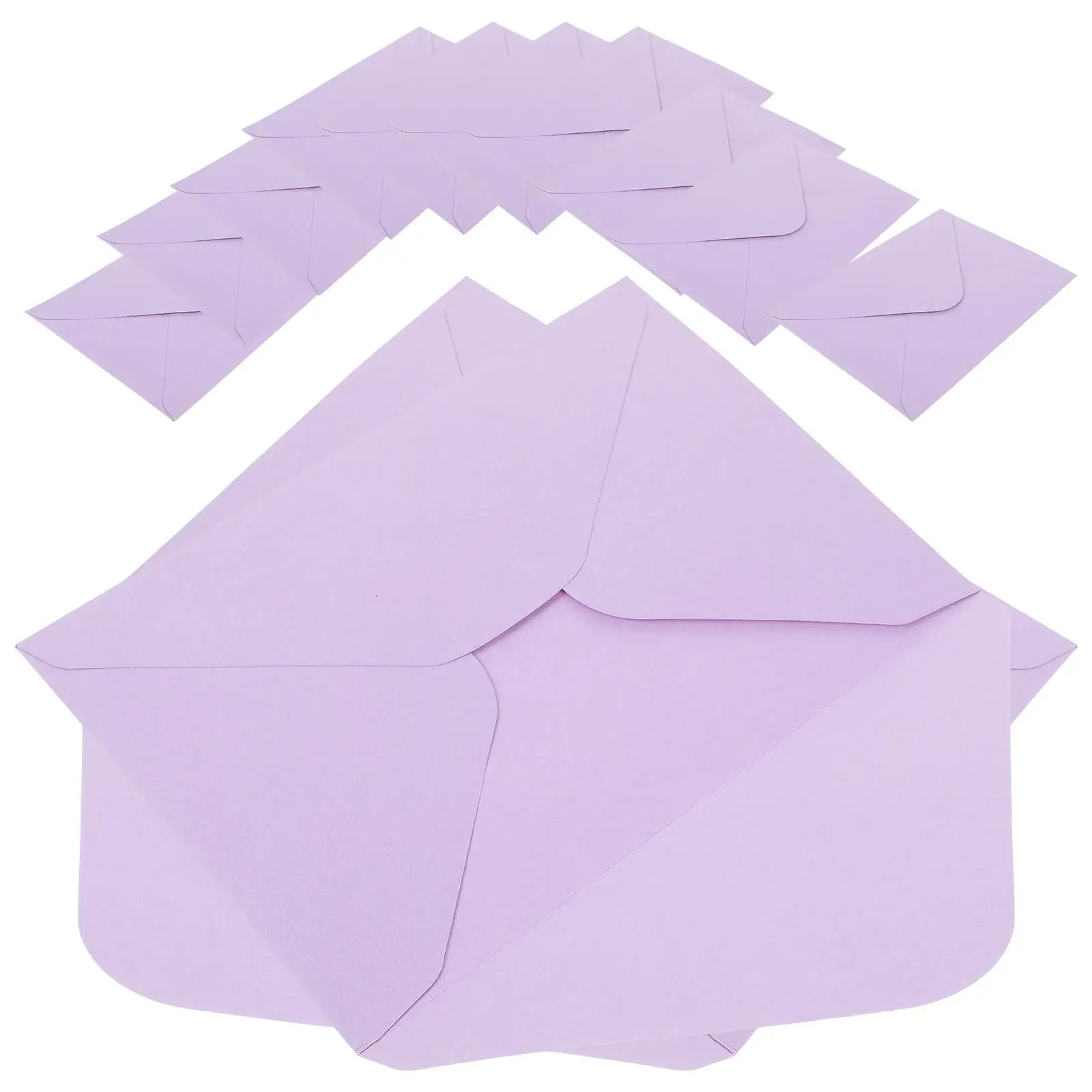 50 Pcs Invitation Envelopes Lavender Color Wedding Blank Envelope Cards Gift Photo Students Office Use