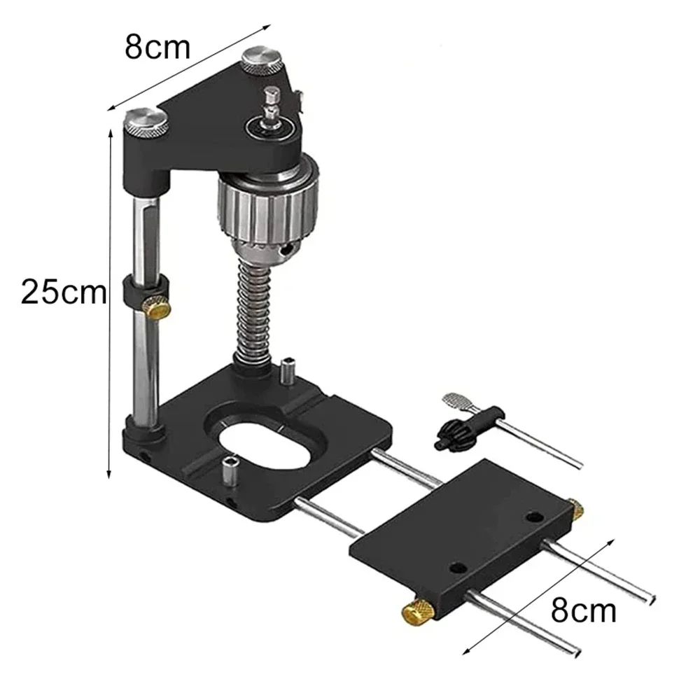 

Drilling Locator Multifunctional Adjustable Punch Locator Drill Template Guide Tool Drill Punch Woodworking Tool Plastic+Alloy