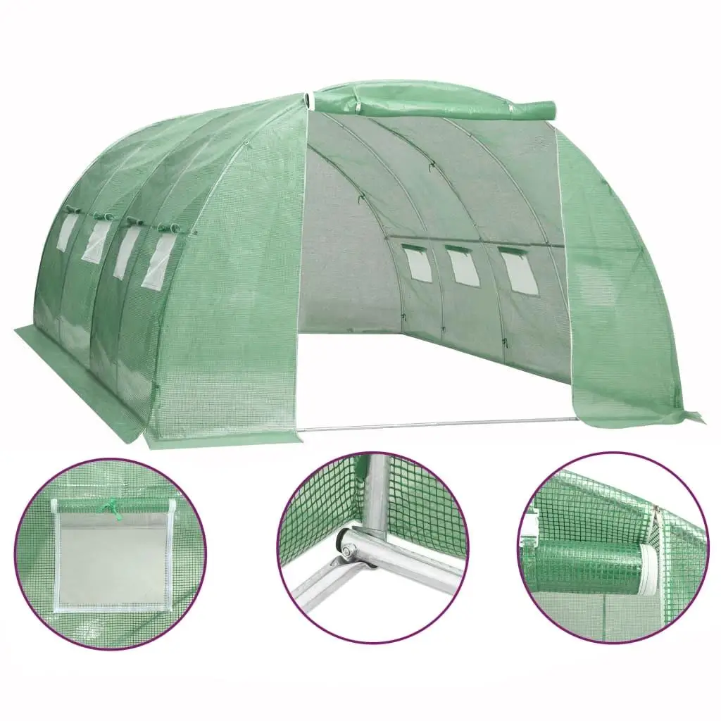 Spacious 172.2 ft² Greenhouse - 13.1'x13.1'x6.6' Durable Garden Shelter