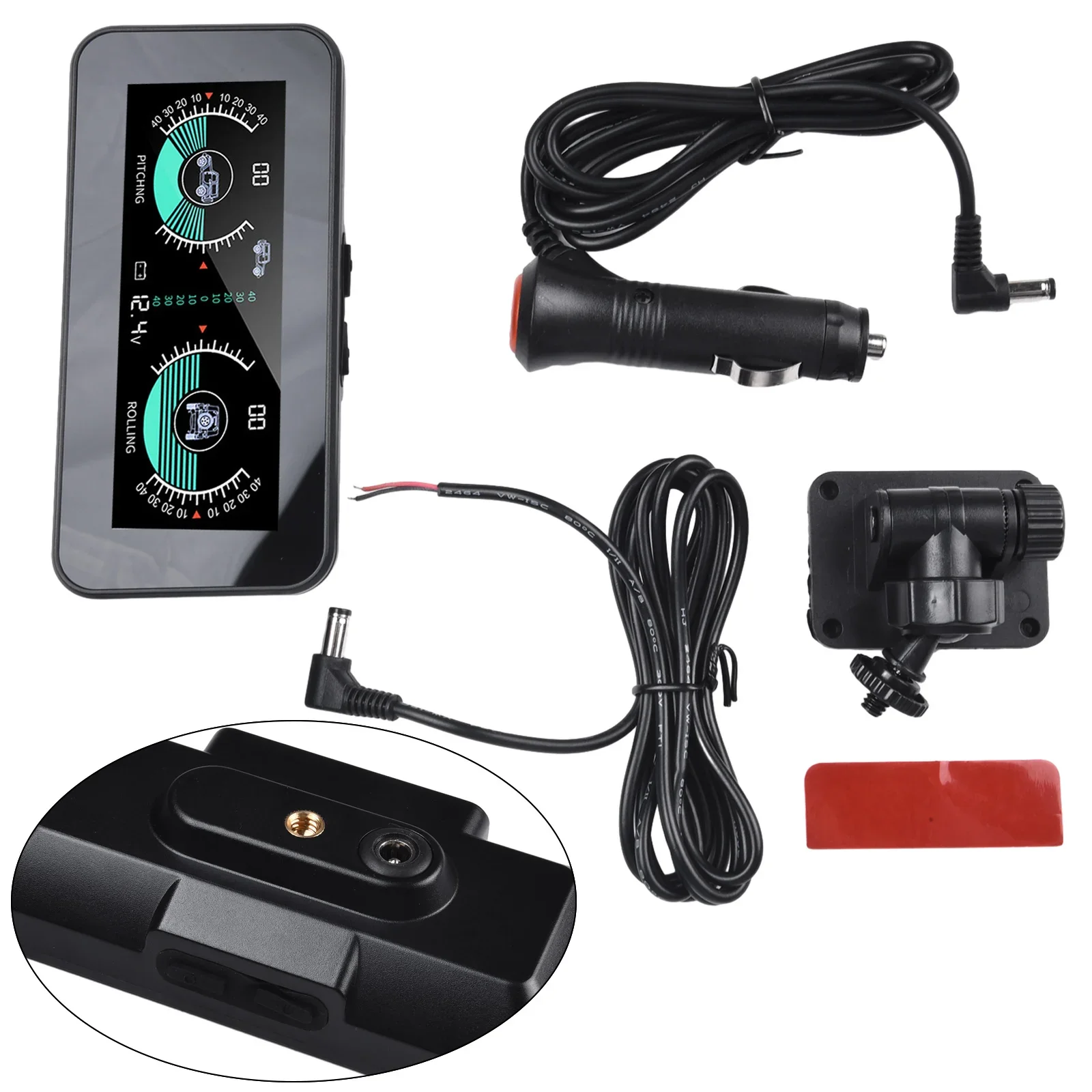 

1pc Off-Road Car Digital Inclinometer Guage Tilt Indicator Angle Level Slope Meter Pitch Angle,Roll Angle,Voltage, Driving Model