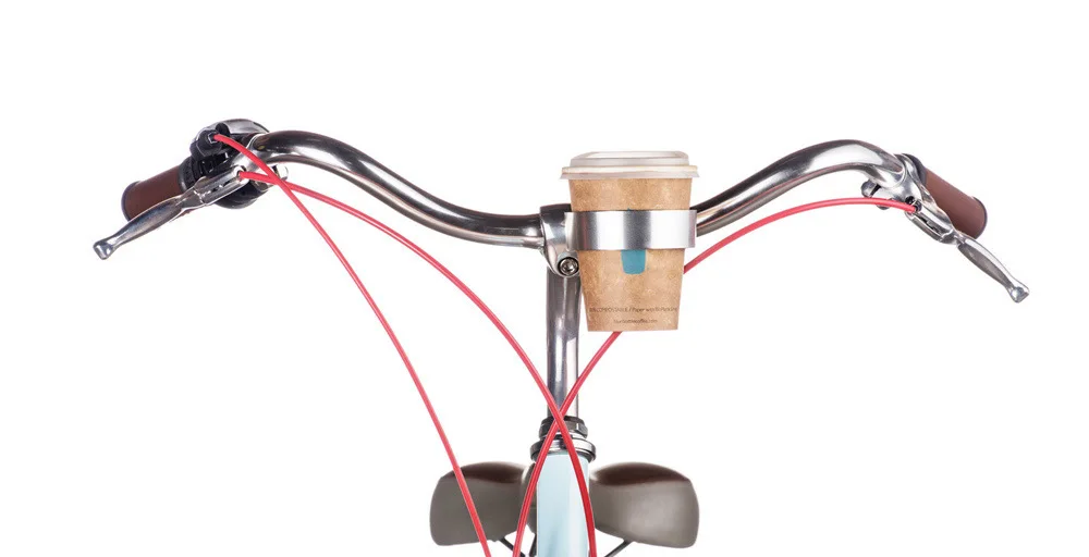 Outdoor Radfahren Aluminium Fahrrad Tasse Halter Fahrrad Kaffee Getränke Tassen Milch Tee Tassen Halter Lenker Halterung Ständer – Detail 2