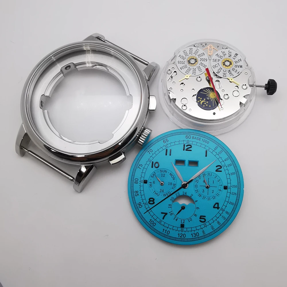 42mm Watch Accessories Stainless Steel Watch Case+Dial+Hands+ST1655 Movement image 3