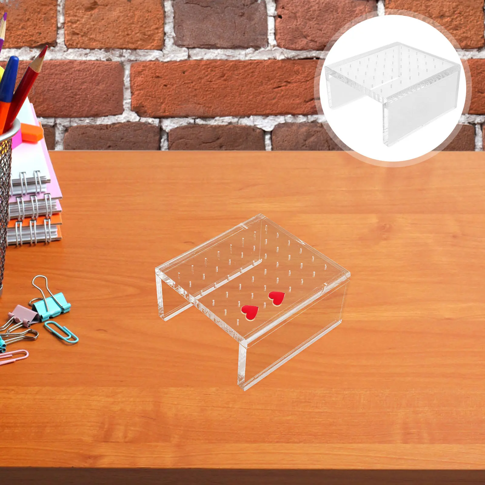 

Acrylic Ear Studs Display Board Transparent Jewelry Organizer Stand Lightweight Holder Retail Counter Trade Show Jewelry Display