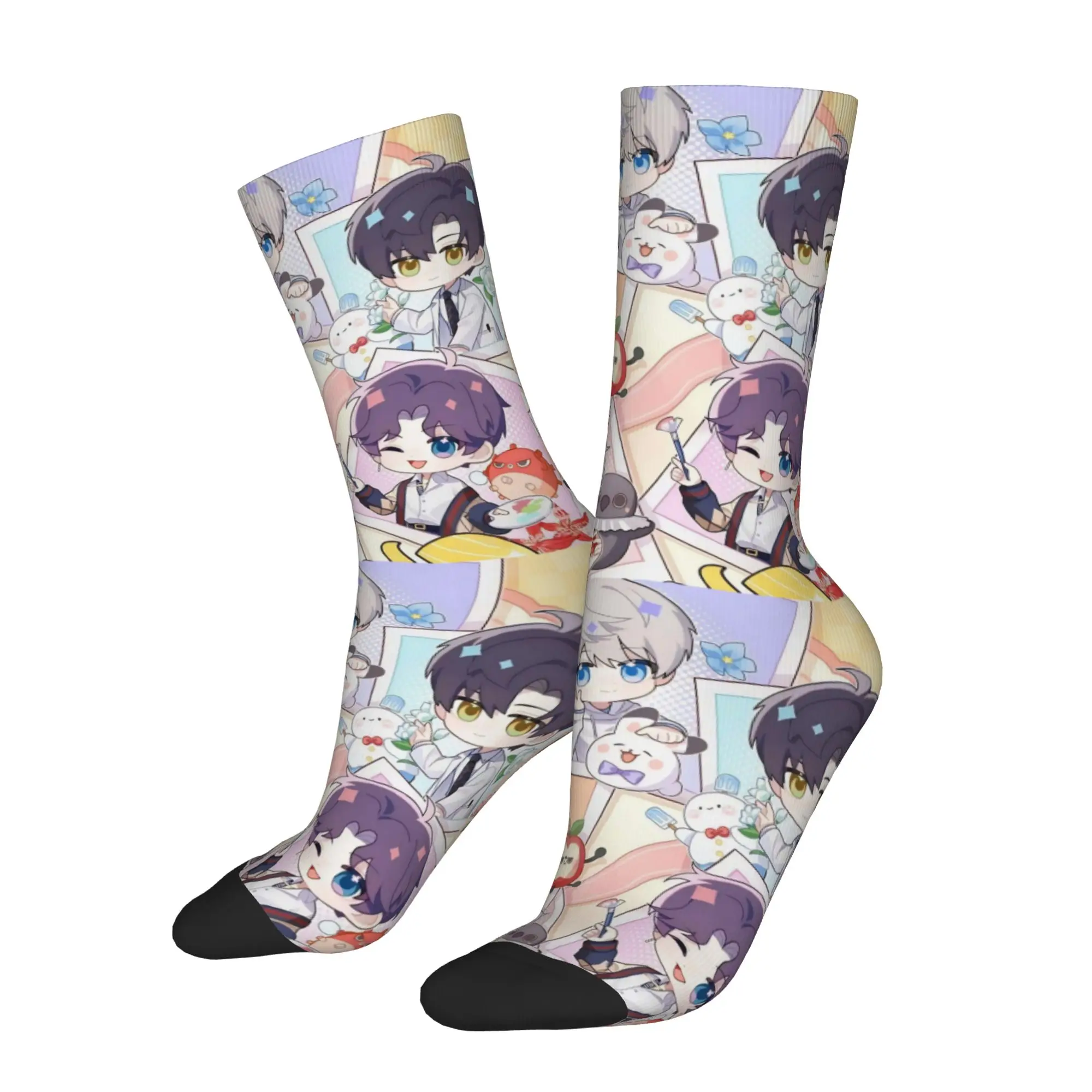 Fashion Men's Socks Sylus Rafayel Zayne Xavier Sock Love and Deepspace Game Skateboard Women Socks Spring Summer Autumn Winter