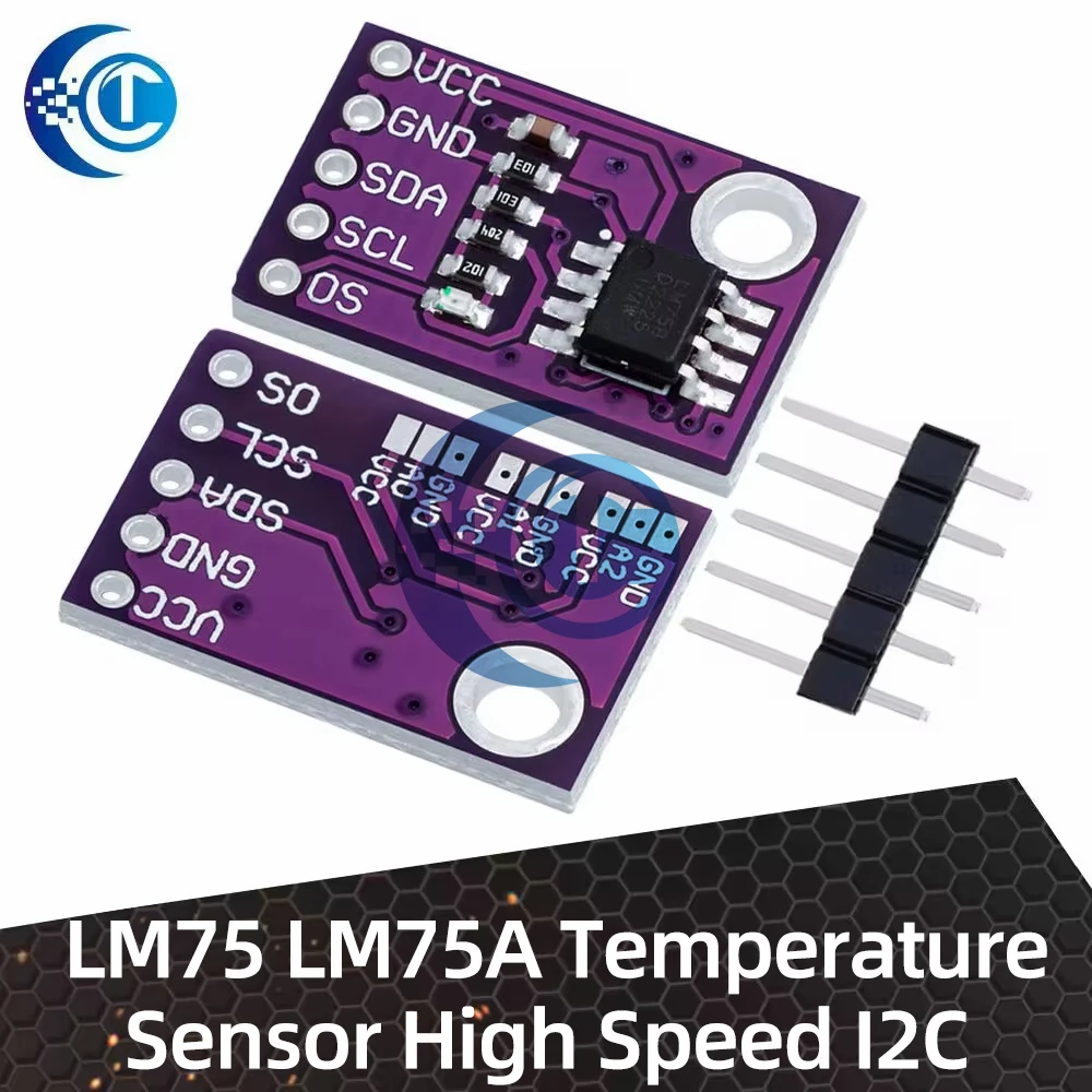 LM75 LM75A Temperature Sensor High Speed I2C Interface High Precision Development Board Module For Arduino