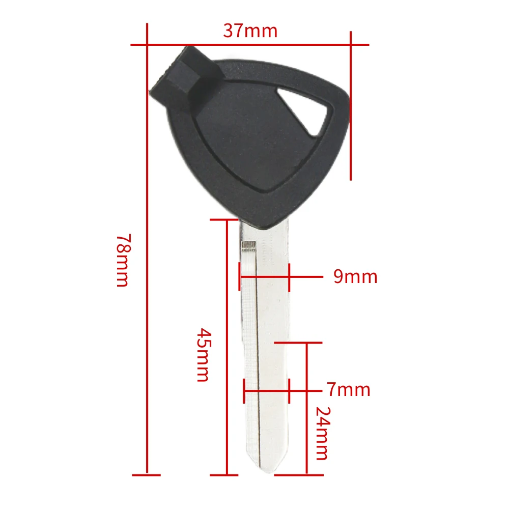 Llave en blanco para motocicleta, repuesto de llaves magnéticas sin cortar para SUZUKI AN200 AN250 AN400 AN650 Burgman AN 125 250 400, accesorios para motocicleta