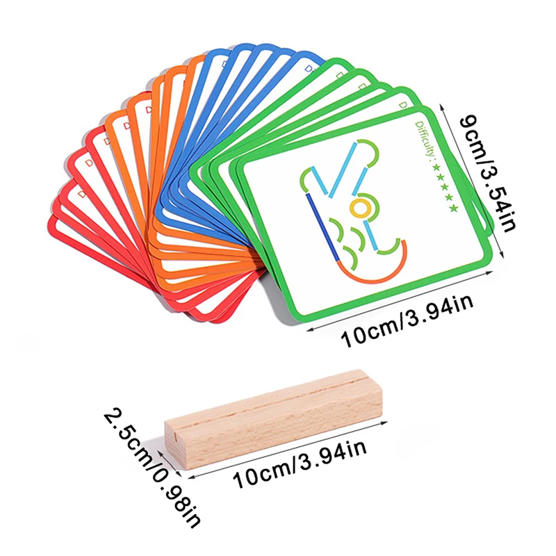 Varas criativas de madeira anéis quebra-cabeça jogo de inteligência montessori cedo brinquedos educativos montados blocos de construção presentes diy