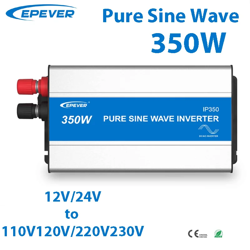 

EPEVER 350W Inverter 12V24VDC Input 110V120V220V230VAC Output Solar Panel Off Grid Tie Pure Sine Wave Inverter Ipower IP350