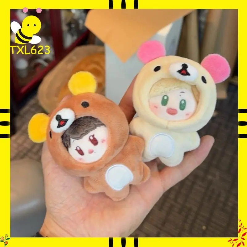 

5cm Cotton Doll Rilakkuma Pajamas Bear Jumpsuit Clothes Replacement Outfit Doll Accessories Plush Toys Gift Accessories