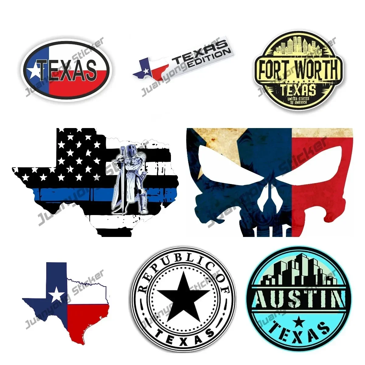 

Creative Sticker Texas State with Heart Vinyl Decal Personality Texas Flag Map Car Sticker Funny PVC Decal Car Decoration KK13cm