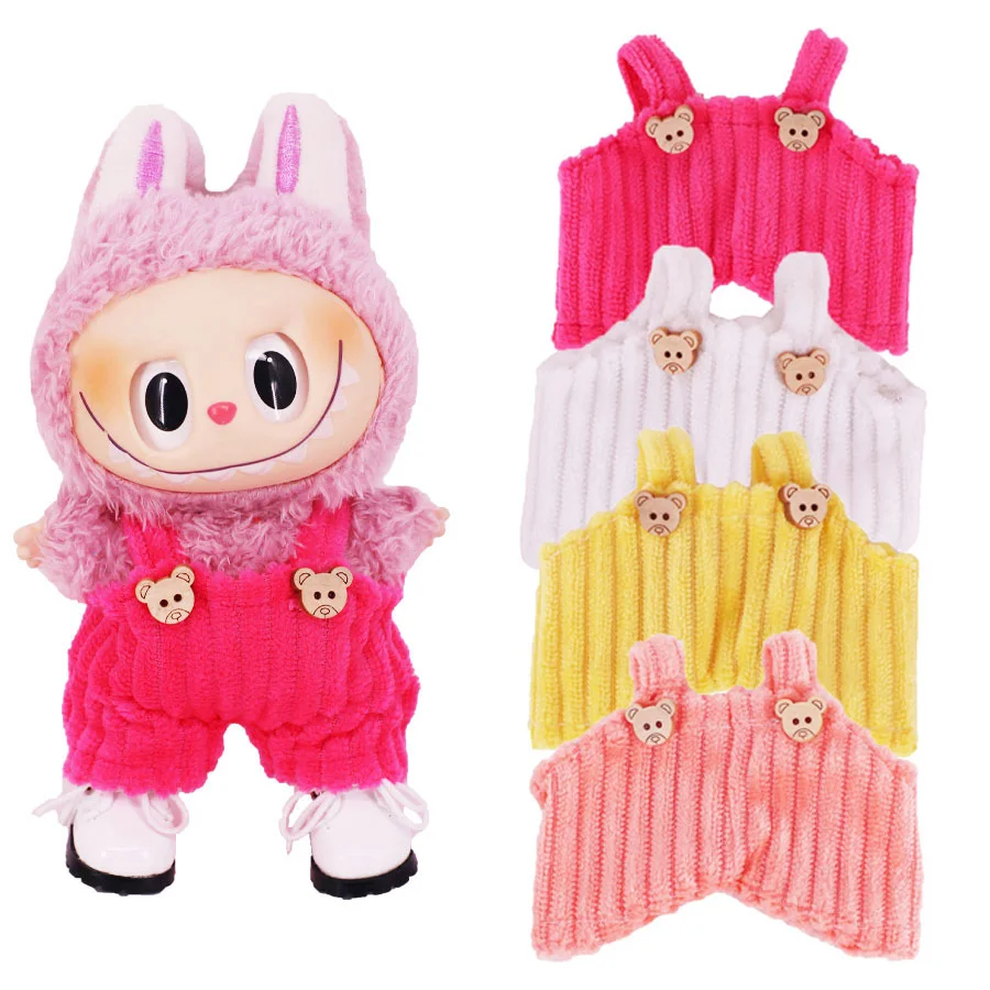 

Doll Strap Pants/Glasses for 17cm Labubu Plush Doll Clothes Accessories Cute Girl Toys Festival Birthday Present