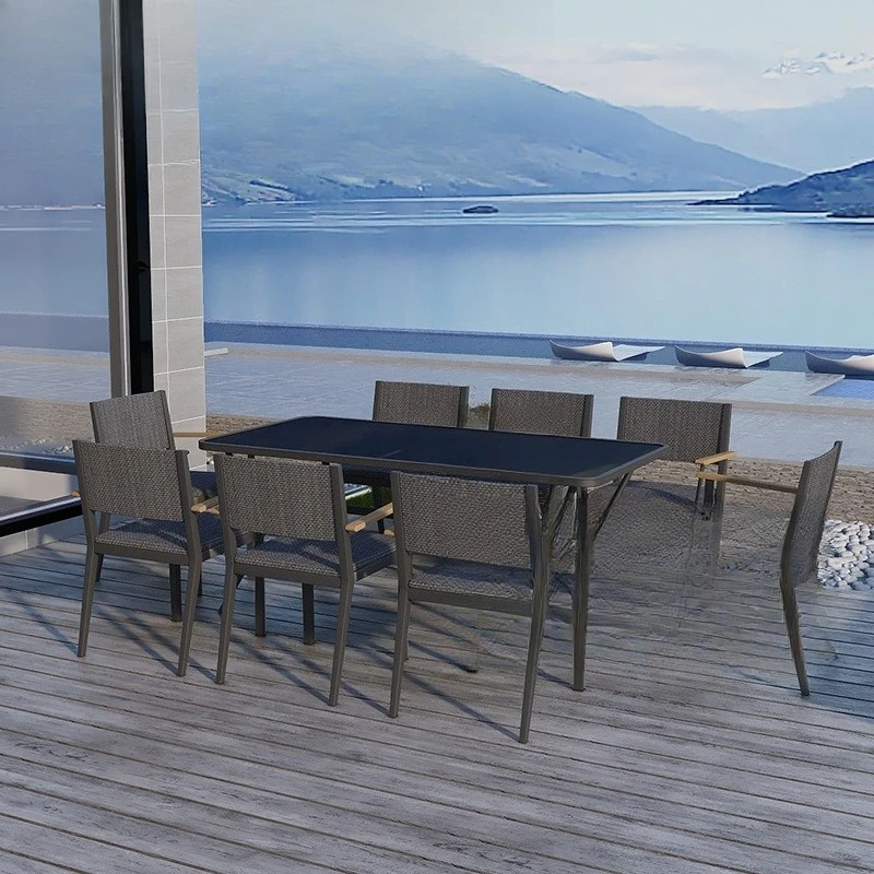 

Outdoor tables and chairs rattan chairs leisure balcony five-piece set courtyard indoor and outdoor bar coffee