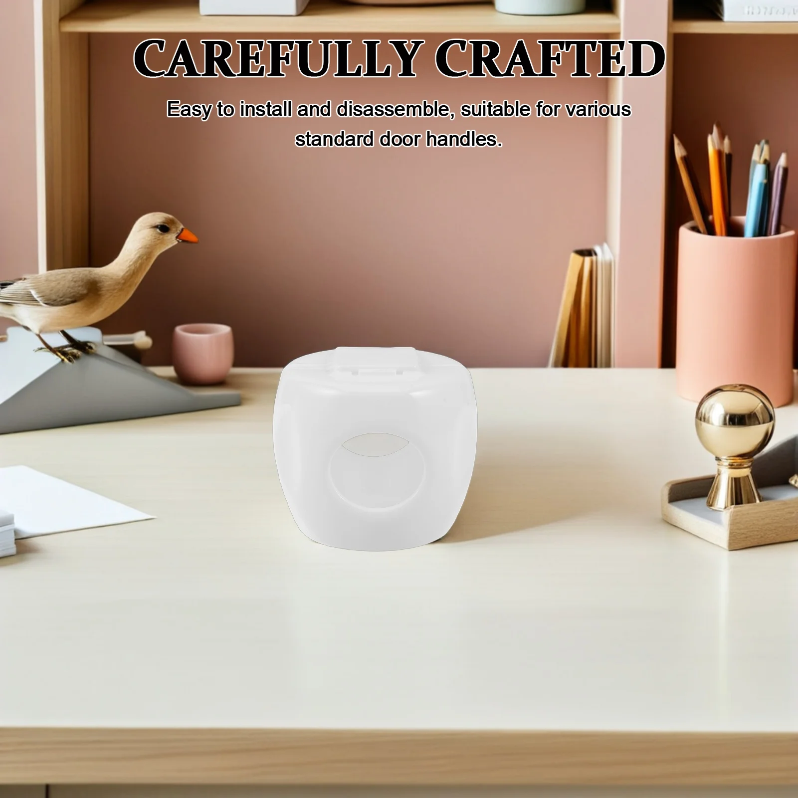 

6Pcs White Safety Door Handle Covers Round Knob Protector Childproof Door Knob Cover Anti-Collision Protection